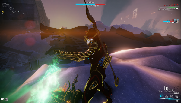 The revival animation involves a green mist pouring out from the reviver's outstretched hand. There is no detail in the game yet to what that substance might be.