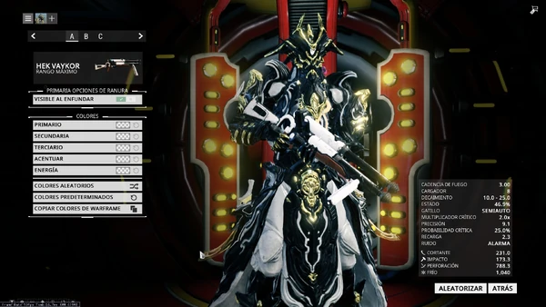 Visual del arma en nuestro arsenal.