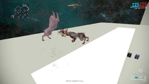 A Drahk fighting a Kubrow