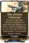 Alas afiladas relámpago