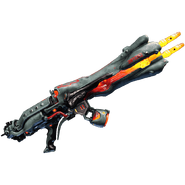  Kuva Quartakk - Fires single shots in full-auto when fired from the hip; semi-auto fires four shots simultaneously while aiming; shorter reload time.