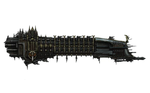 The Invincible Reason, flagship of the Dark Angels Legion fleet and personal flagship of Supreme Grand Master Ezekiel Helstar.