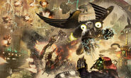 Primarch Corax Corvus of the Raven Guard Legion, battling the Dark Mechanicum during the Horus Heresy.