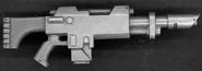 A Mark 4 Lascarbine often used by the Catachan Jungle Fighters