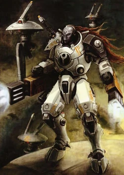 Commander Shadowsun ( Shaserra) in combat against the forces of the .
