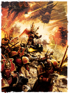 A Khornate warband leads a bloody assault on another innocent world