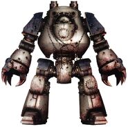Styvath the Berserker, Pre-Heresy World Eaters Contemptor Pattern Dreadnought armed for close combat.