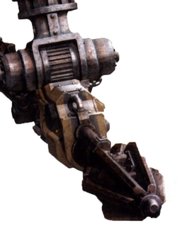 A Cerastus Shock Lance as seen from the front