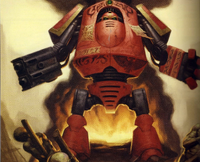 Word Bearers Traitor Legion Contemptor Pattern Dreadnought during the Horus Heresy