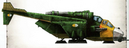 When the Scions of the 73rd Epsilic Eagles saved the Forge World of Hammarite from utter destruction at the hands of Chaos Renegades, its magi honoured them with the creation of a fleet of Valkyries. Omnissiah's Eagle is one of these aircraft and has served the Scions well in the standard years since.