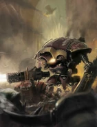 The Freeblade Amaranthine fighting against a horde of Orks.