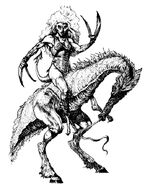 An ancient Ordo Malleus sketch of a Seeker of Slaanesh