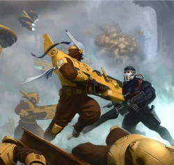 Darkstrider confronts the  who sought to kill Commander Farsight during the .