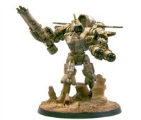 An XV9 Hazard Battlesuit