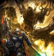 AdeptusArbitesArbitrator.jpg (110 KB) An Adeptus Arbites Arbitrator faces a Chaos Defiler.