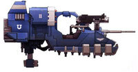 A Land Speeder Typhoon of the Ultramarines Chapter.