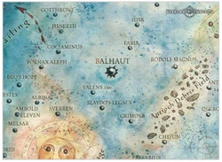 A map of the stellar region of the  surrounding .