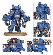 Aggressors1.jpg (174 KB) A close-up view of a Primaris Space Marine Aggressor of the Ultramarines Chapter, armed variously with Boltstorm Gauntlets or Flamestorm Gauntlets, wearing Mark X Gravis Power Armour modified to carry a shoulder-mounted Fragstorm Grenade Launcher if using the Boltstorm Gauntlets.