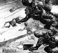 Stormboyz Assault.jpg (568 KB) Stormboyz assault the Crimson Fists Chapter during the Battle of Rynn's World.