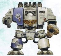 Novamarines Mark IV Dreadnought "Ancient Herulian" with Siege Configuration Armament