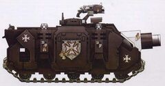 Black Templar Vindicator variant Rhino armoured personnel carrier