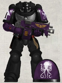 Dark Krakens colour scheme and Chapter badge as displayed by a .