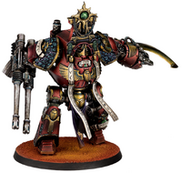 A pre-Heresy Osiron Pattern Contemptor Dreadnought of the ancient Thousand Sons Legion