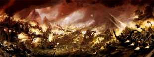 Ghazghkull's Waaagh! unleashes untold devastation upon the hive cities of Armageddon