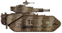 A Macharius Heavy Tank of the 11th Death Korps of Krieg Tank Regiment