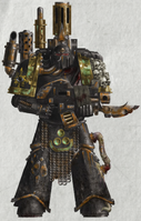 Gogroc Laugr of the Bringers of Decay warband, a Plague Marine and bearer of the Yellow Dementia and Pustulent Prince of Id