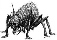 A Chaos Steed of Malal, as originally illustrated in Warhammer Fantasy Roleplay 1st Edition