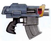 Umbra Pattern Bolt Pistol used by the Executioners Chapter.