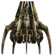 An Anvillus Dreadclaw belonging to the Tainted Chaos Space Marine warband.