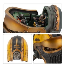 Various views of a Mars-Alpha Pattern Warbringer Nemesis Titan head, including the command cockpit.