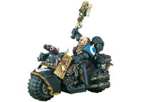 A special variant Assault Bike of the Ultramarines Space Marine Chapter used by a Chaplain