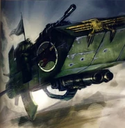 Salamanders Legion Land Speeder in action during the Great Crusade.