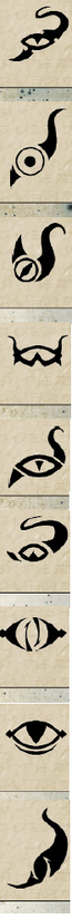 Sigils of the Nine Cults of the Thousand Sons.