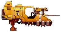 A Land Speeder of the Imperial Fists Chapter.