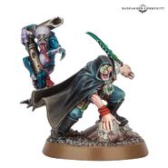 The Genestealer Cult assassin known as a Sanctus is gifted with supernatural abilities and a powerful Soulsight Familiar to stalk his prey through the fog of war.