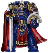 Captain Cato Sicarius, original commander of the 2nd Company before he was lost in the Warp aboard the Strike Cruiser Emperor's Will while returning to Ultramar at the start of the Plague Wars