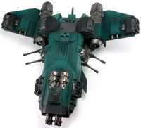 A Fire Raptor Gunship of the Sons of Horus Legion, ventral view