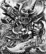 An ancient depiction of a powerful Goffs Warboss