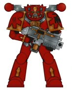 A Chaos Space Marine of the Skullsworn, armed with a Bolter