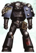 Executioners Death-Speaker (Chaplain) Klarkash of the 3rd Company in Artificer Armour; Klarkash serves as the Confessor and the Sub-Commander of the Executioners' cruiser Night Hag.