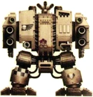 Amiel Dreadnought.jpg (45 KB) Brother Amiel of the Angels of Absolution Chapter, armed with twin-linked Lascannons