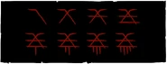 Eightscarred Squad Markings.png (188 KB) Markings of The Eightscarred - A Bloodthirster of the third rank named Gha'Kharax sits in judgement of his worshippers. Those warriors who prove their worth receive bloody wounds that gradually form the rune of Khorne.