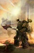 IronWarriors1.jpg (326 KB) The Iron Warriors Warsmith Honsou armed with a Power Axe.