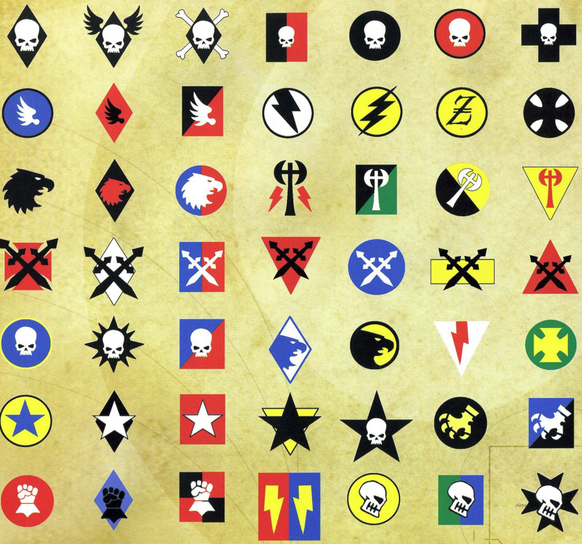 warhammer 40k space marine chapter symbols