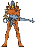 An Aeldari Guardian of Craftworld Lugganath. Note, the one arm bears the diamond pattern utilised by the mysterious Harlequins
