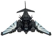 A Nephilim Jetfighter of the Dark Angels Chapter, front-dorsal view